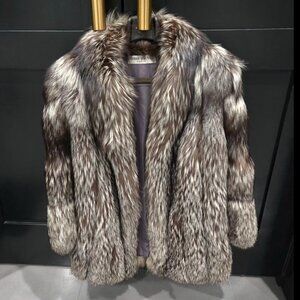 Saga Silver Fox Coat - Stunning!